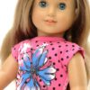18" Doll Pink Floral Polka Dots T-Shirt