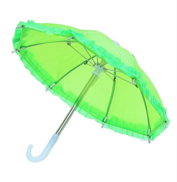 Green Ruffled Doll Umbrella Parasol