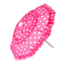 Pink Polka Dots Ruffled Doll Umbrella Parasol