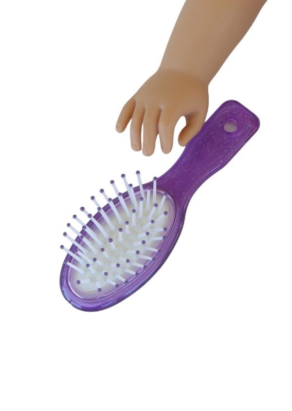 purple glitter hairbrush