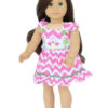 18" Doll Chevron Flamingo Sun Dress