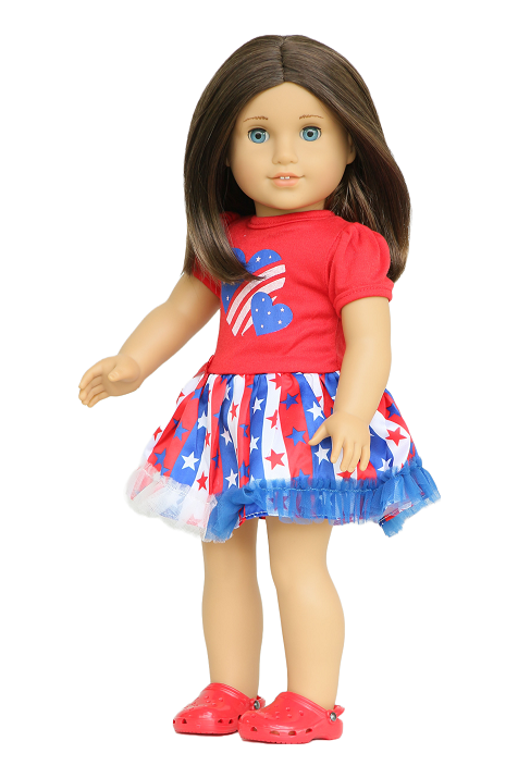 18 Doll Stars Stripes Flag Dress