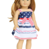 18" Doll Tiered USA Flag Dress
