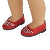 18" Doll Red Rhinestone Glitter Dress Shoe