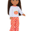 14.5" Wellie Wisher Doll Polka Dots Pumpkin Outfit