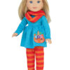 14.5" Wellie Wisher Doll Unicorn Pumpkin Outfit