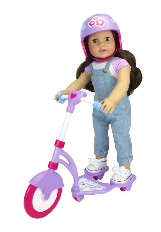 18 Inch Doll Mini Scooter Helmet Set