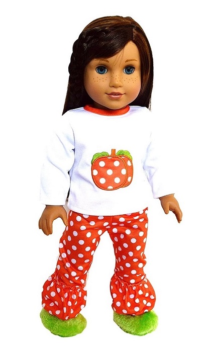 American Girl Polka Dot Pumpkin Outfit