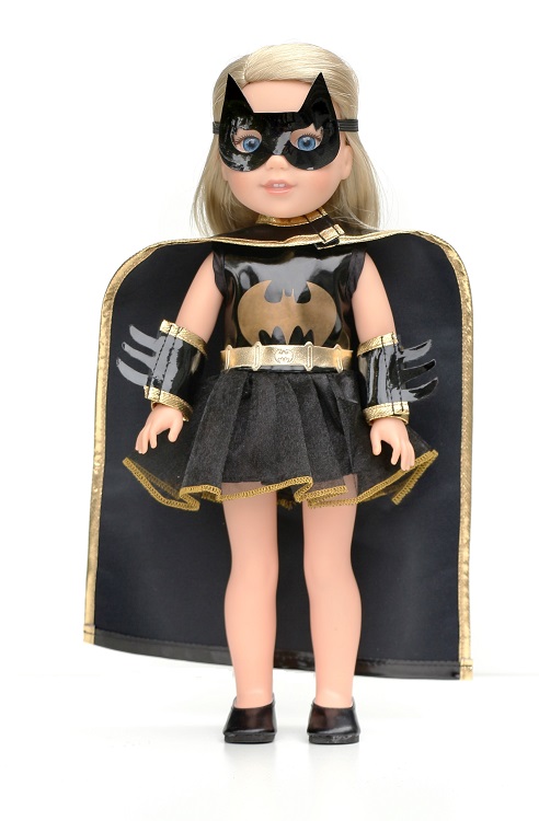 14.5 Wellie Wisher Doll 4 Piece Batgirl Costume