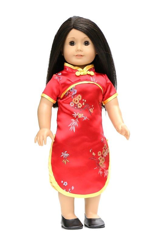 Debs RED Oriental Asian Dress Costume Doll Clothes For 18" American Girl 