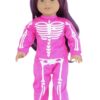 18" Doll Hot Pink Skeleton Sweatsuit Outfit