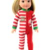 14.5" Wellie Wisher Doll Santa's Little Helper Footie Pajamas