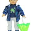 18" Boy Doll Dinosaur Raincoat Outfit