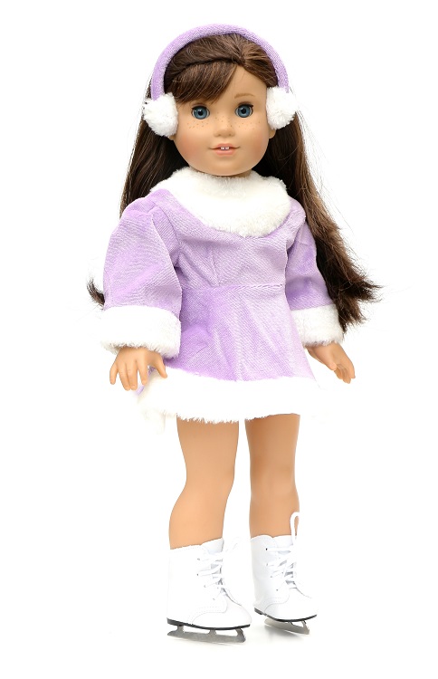 18 Doll Lavender Skater Dress Ear Muffs