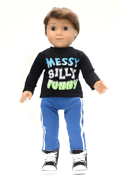 18 boy doll funny silly messy outfit