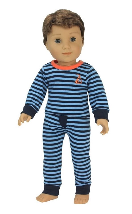18 Doll 2 Piece Striped Pajama Set