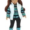 18" Doll Ikat Sweater, Leggings, Vest & Boots