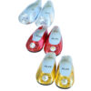 18" Doll Diamond Bow Metallic Flat Dress Shoes