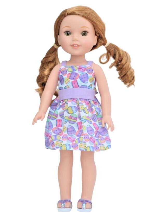 14.5" Wellie Wisher Doll Easter Egg Dress