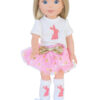 14.5" Wellie Wisher Doll Sparkling Bunny Tutu Outfit