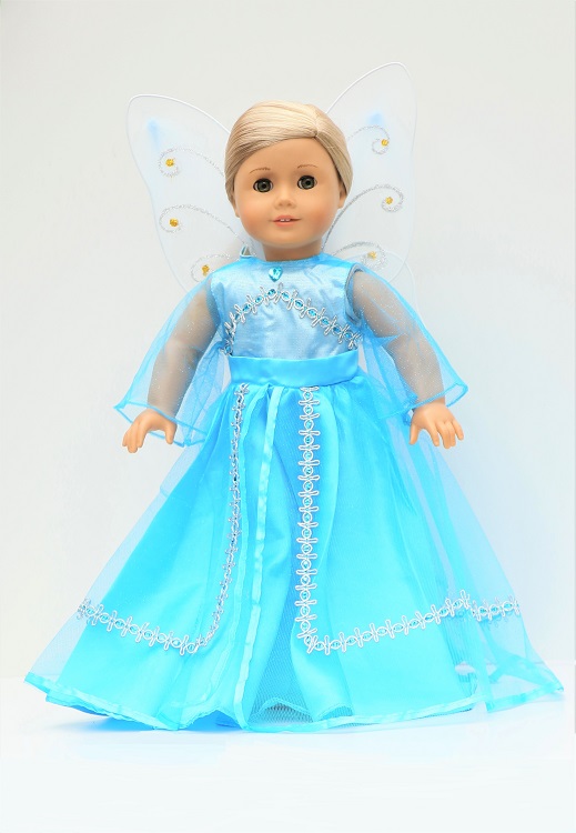 18 Doll Blue Fairy Gown With Wings