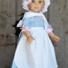 18" Doll Historical Colonial Blue Striped Dress Outfit