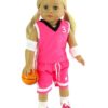 18" Doll Pink 7-Piece Basketball Outfit