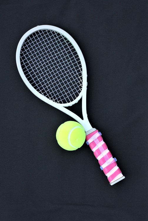 18 Doll Pink Tennis Racket Ball