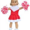 18" Doll Red & White Cheerleader Outfit