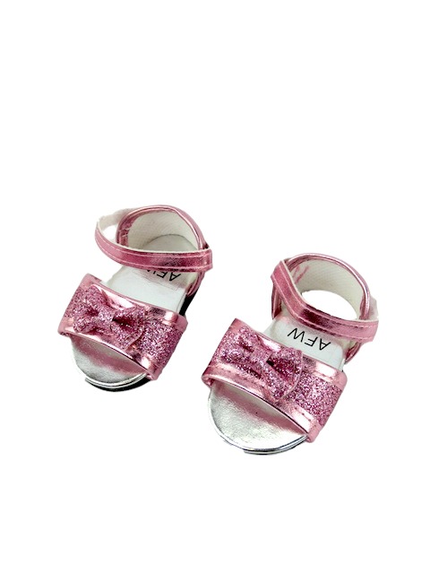 Pink Glitter Bow Sandals