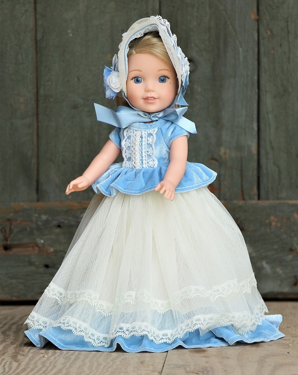 14.5 Doll Blue Colonial Dress Hat