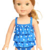 14.5″ Wellie Wisher Doll Blue Tankini Swimsuit