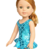 14.5″ Wellie Wisher Doll Metallic Swimsuit