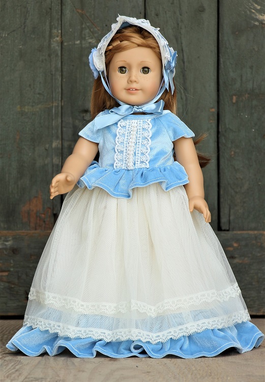 18 Doll Blue Colonial Dress Hat