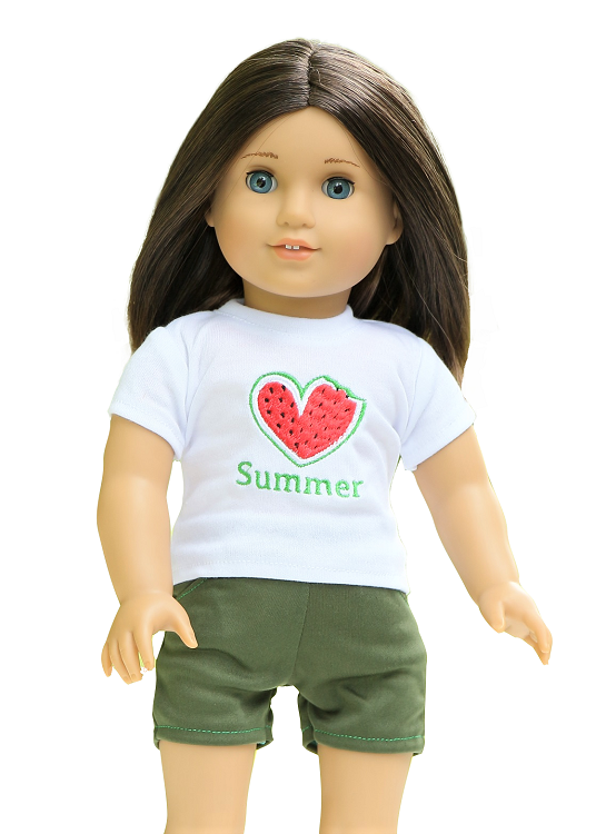 18 Doll Summer T Shirt Shorts