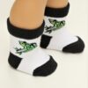 Doll-sized Black & White Frog Socks