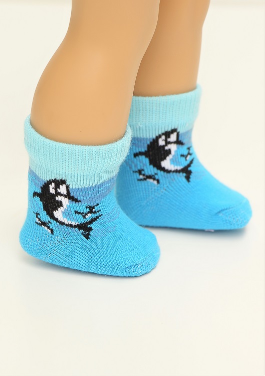 18 Doll Blue Orca Socks