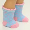 Doll-sized Blue Polka Dots Socks