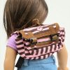 18 Doll Brownpink Striped Backpack