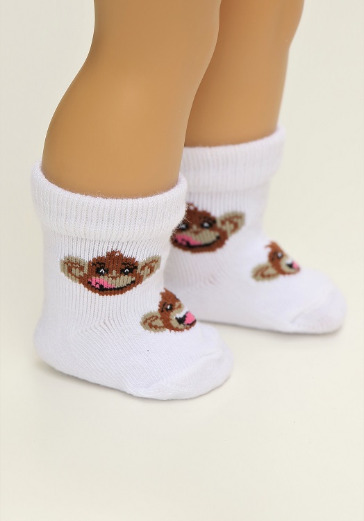 18 Doll Laughing Monkey Socks