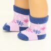 Doll-sized Lavender Snowflake Socks