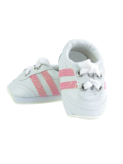 18" Doll Glitter Striped Sneakers