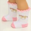 Doll-sized Pink Horse Socks