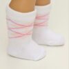 Doll-sized White Argyle Socks