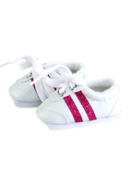 18" Doll Glitter Striped Sneakers