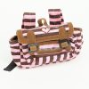 Brownpink Striped Backpack