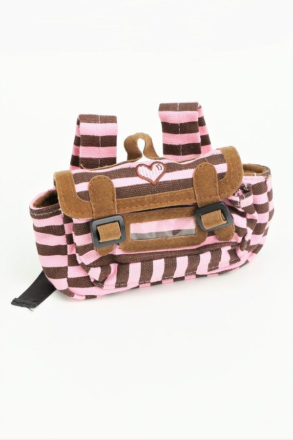 Brownpink Striped Backpack