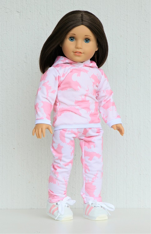 18 Doll Pink Tie Dye Jogger Outfit