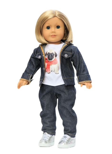 Pants Casual 4pcs Hoodie Coat Hat Outfit for 18'' American Doll AG Dolls Vest 