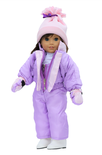 18 Doll 4 Piece Lavender Snowsuit